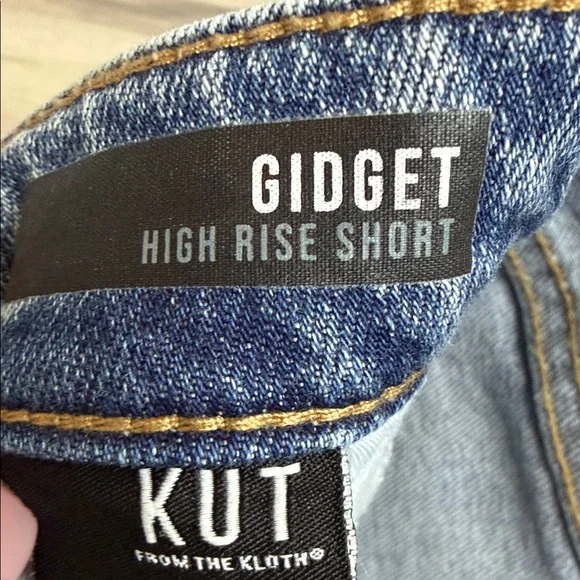 KUT Gidget Distressed High Rise Denim Women Shorts size 12 - Picture 9 of 13